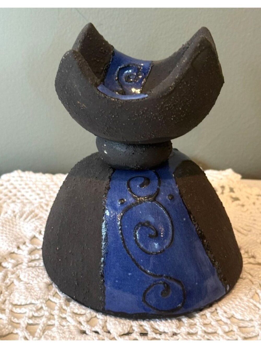 Handmade Icelandic Ceramic Sculpture by Kolbrún Ólafsdóttir – Volcanic Ash